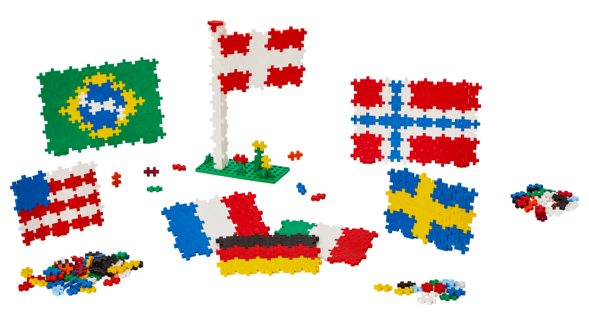 Plus Plus edukacinė dėžė, Pasaulio Vėliavos, 2400 det.