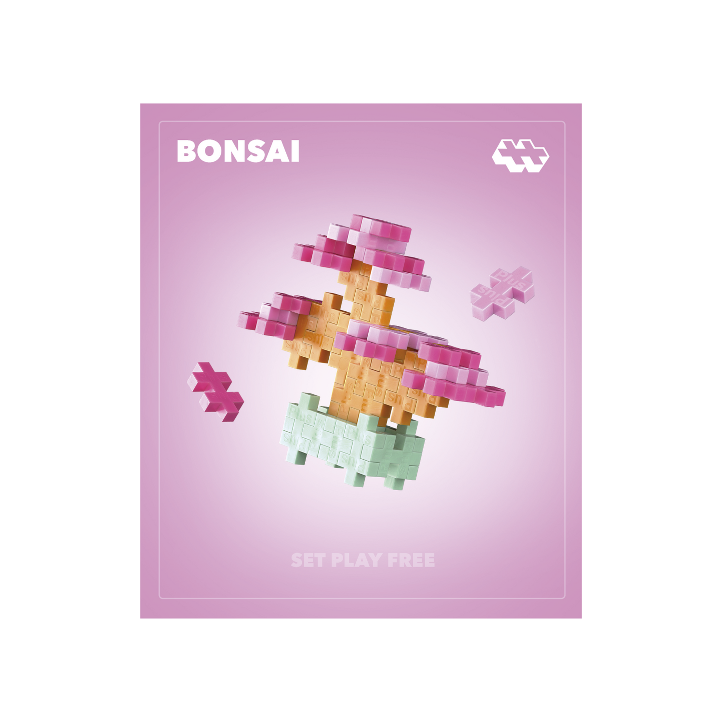 Plus Plus konstruktorius AUGALAI - rožinis bonsas
