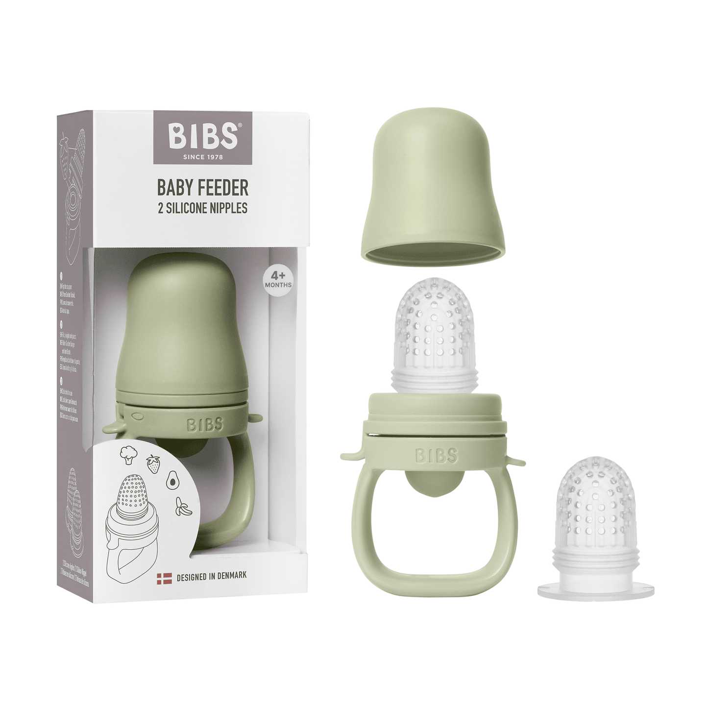 Bibs Sage maitintuvas kudikiams silikoninis maitintuvas packed