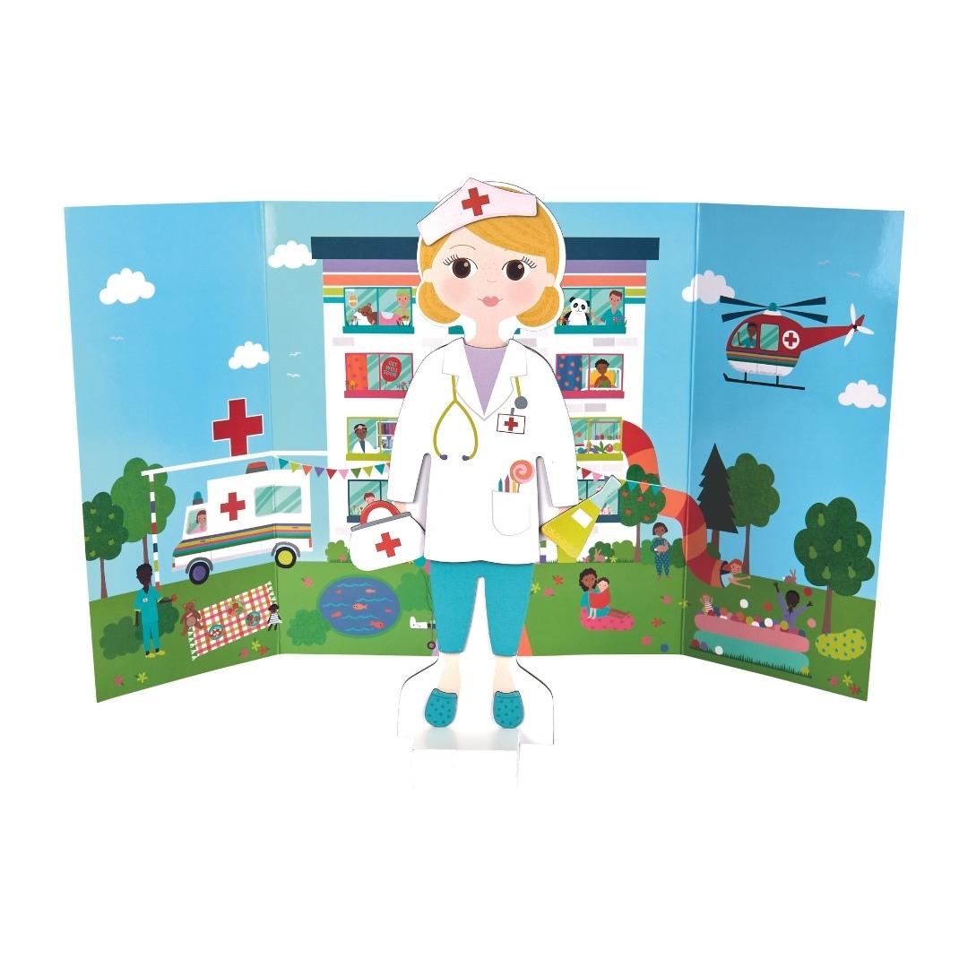 Floss&Rock Aprenk lelyte Florencija Magnetinis zaidimas edukaciniai zaislai lavinamieji zaislai doctor set