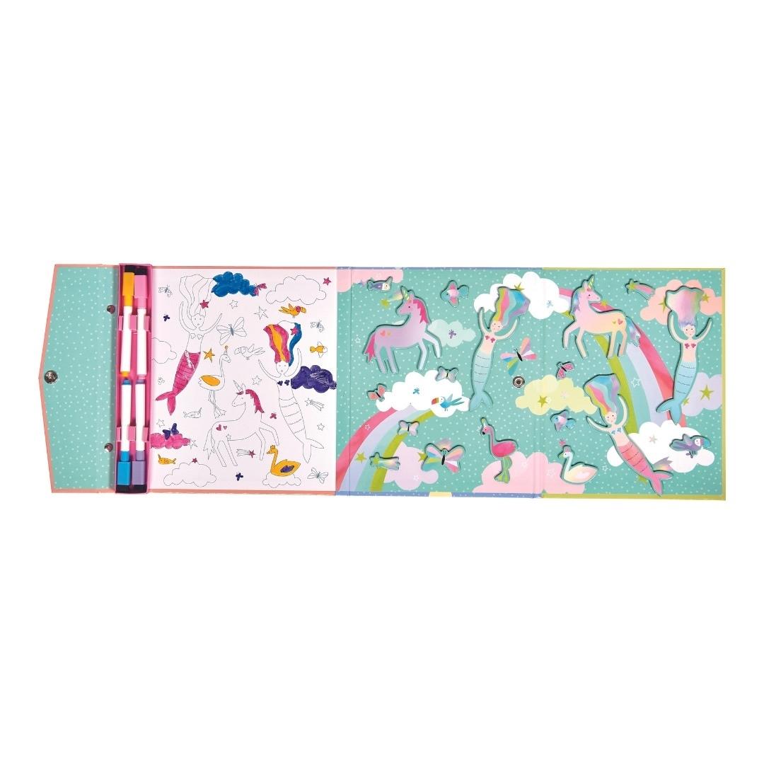 Floss&Rock Fantazija 4 in 1 Magnetinis zaidimas delione markeriai piesimas edukaciniai zaislai lavinamieji zaislai opened