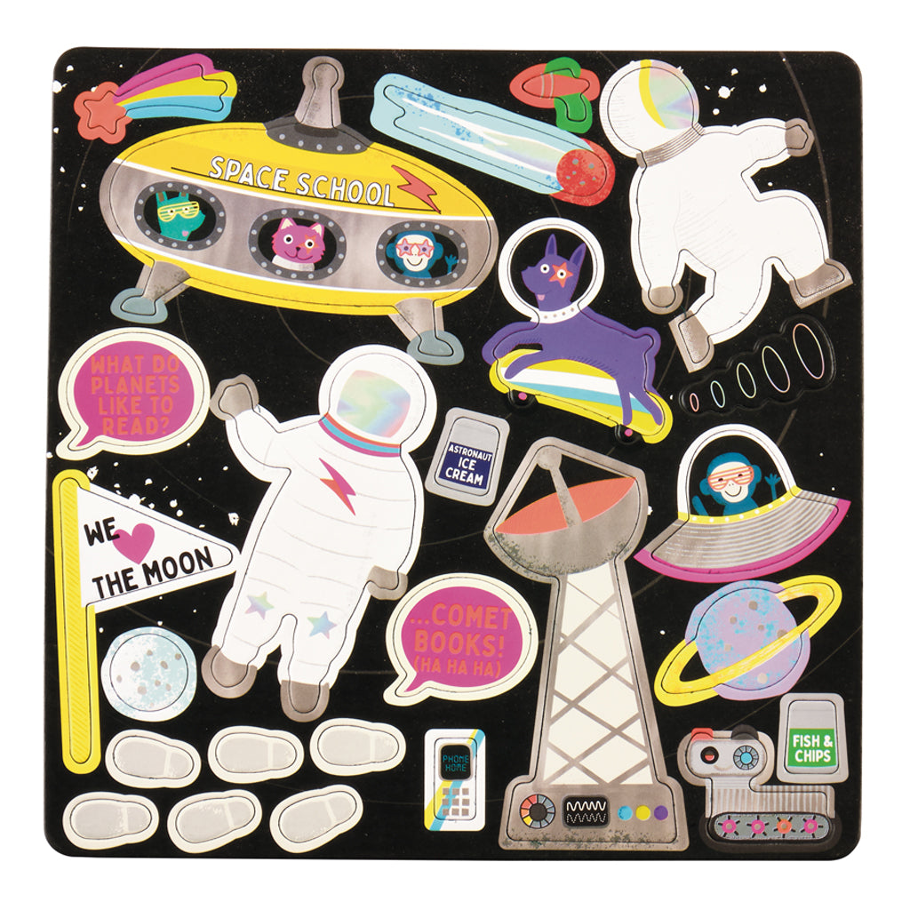 Floss&Rock Kosmosas Magnetinis zaidimas 4 in 1 edukaciniai zaislai lavinamieji zaislai figures
