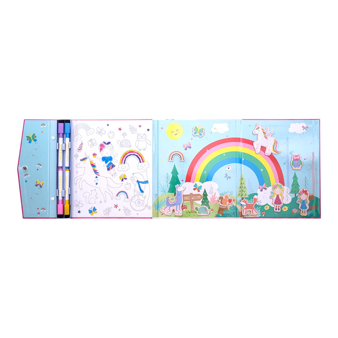Floss&Rock Vaivorykstes feja 4 in 1 Magnetinis zaidimas delione markeriai piesimas edukaciniai zaislai lavinamieji zaislai full