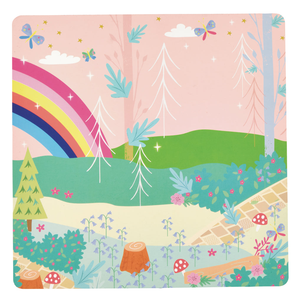 Floss&Rock Vaivorykstes feja Magnetinis zaidimas 4 in 1 edukaciniai zaislai lavinamieji zaislai forest rainbow