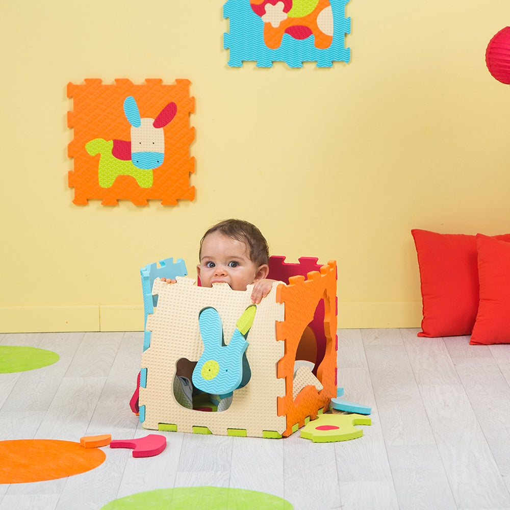 LUDI Gyvunai lavinamasis kilimelis 3D delione kid assembling matt