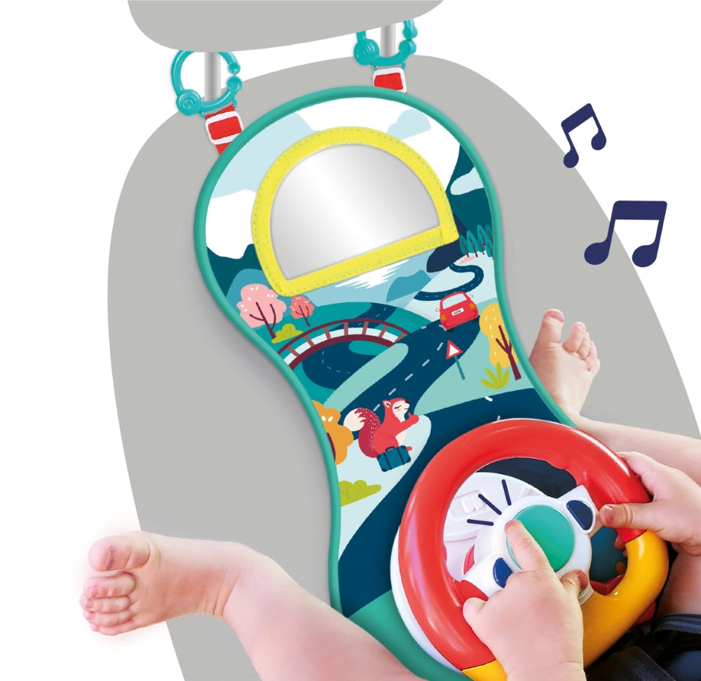 LUDI Prikabinamas Automobilio vairas interaktyvus zaislas kudikiui kid playing