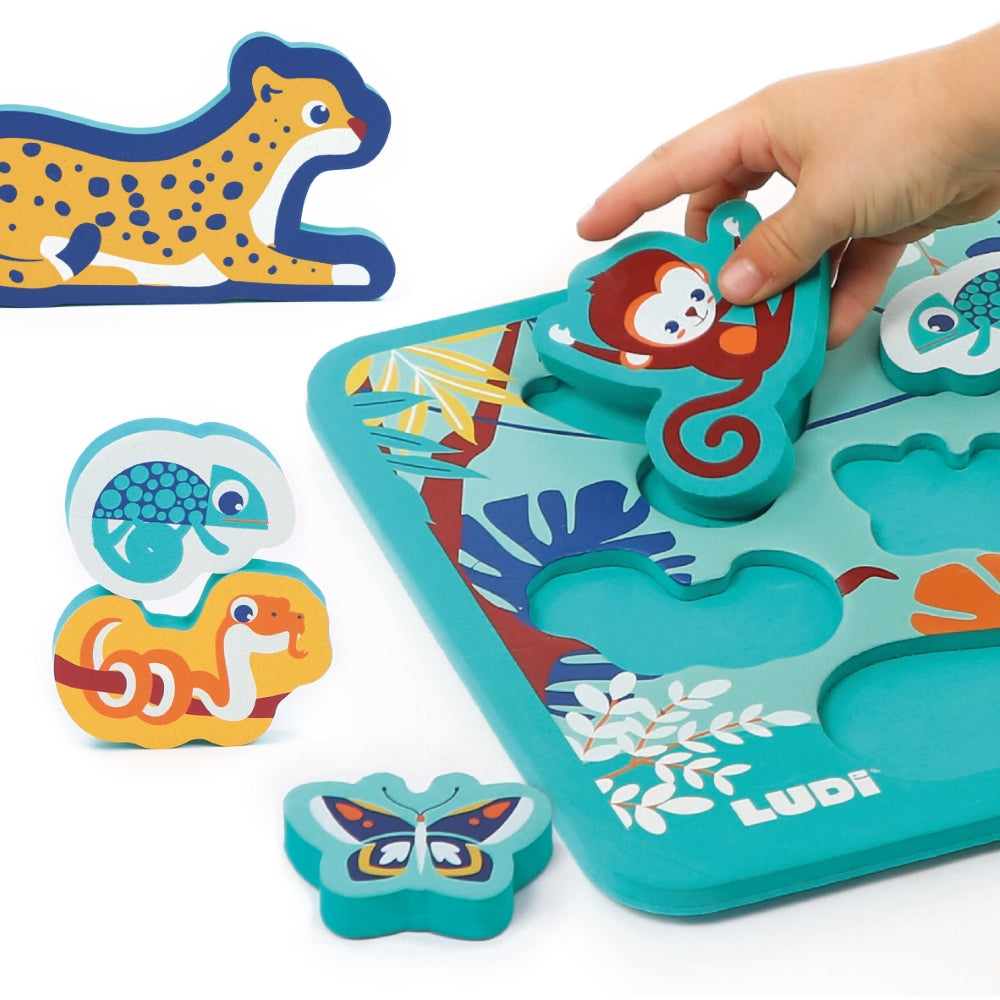 LUDI Safari delione pagal formas – lavinamoji delione maziesiems deliones maziems vaikams kid playing