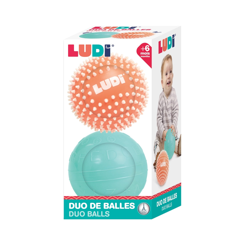 LUDI Sensoriniai kamuoliukai 2 vnt. packed sensoriniai kamuoliai