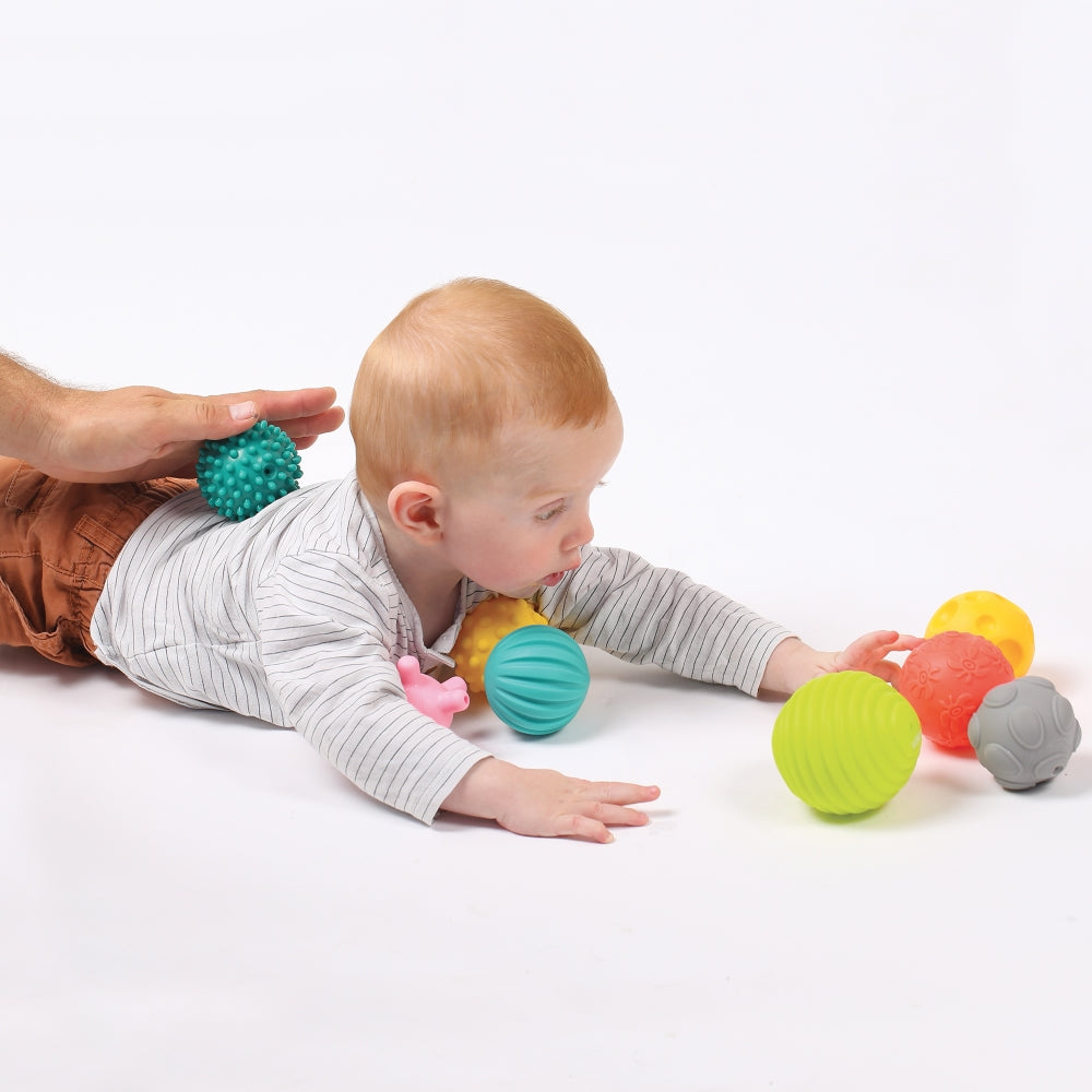 LUDI Sensoriniai kamuoliukai 8 vnt rinkinys kudikiams kid playing sensoriniai zaislai