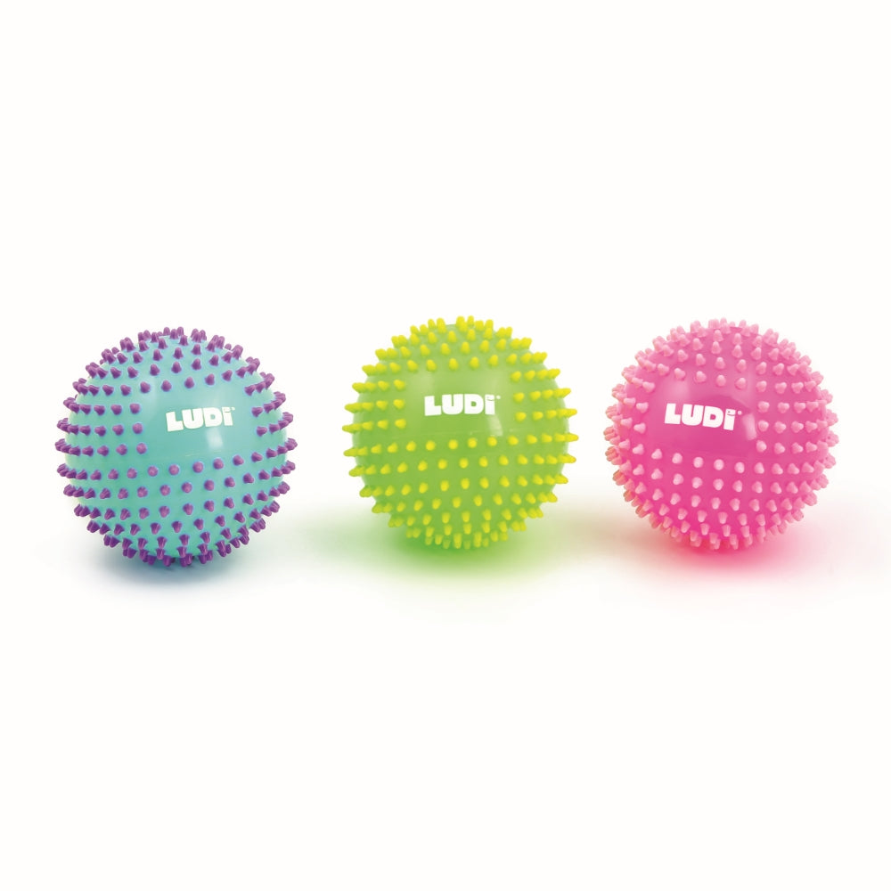 LUDI Sensorinis kamuolys mankstai ir masazui 16 cm sensoriniai kamuoliai masazui
