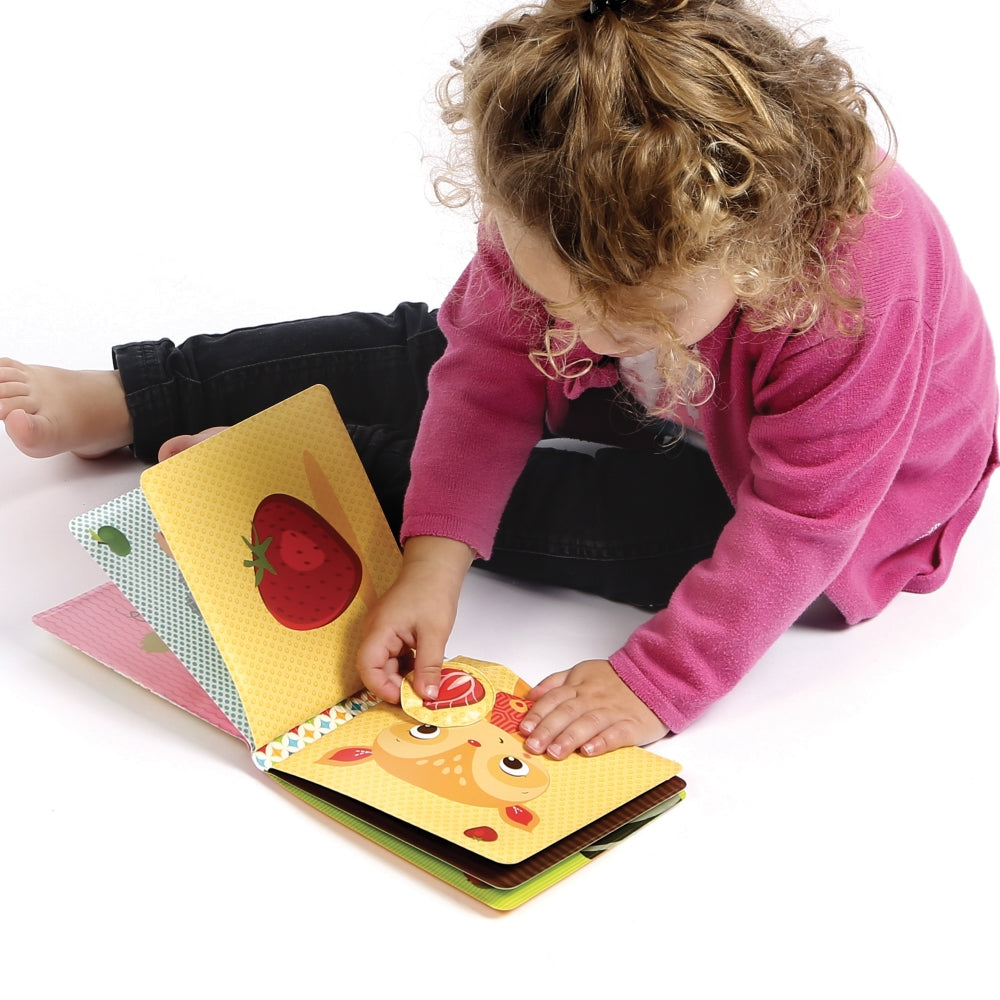 LUDI Vaisiai Kvepianti knyga Sensorinis zaislas smulkiajai motorikai lavinti kid playing sensoriniai zaislai