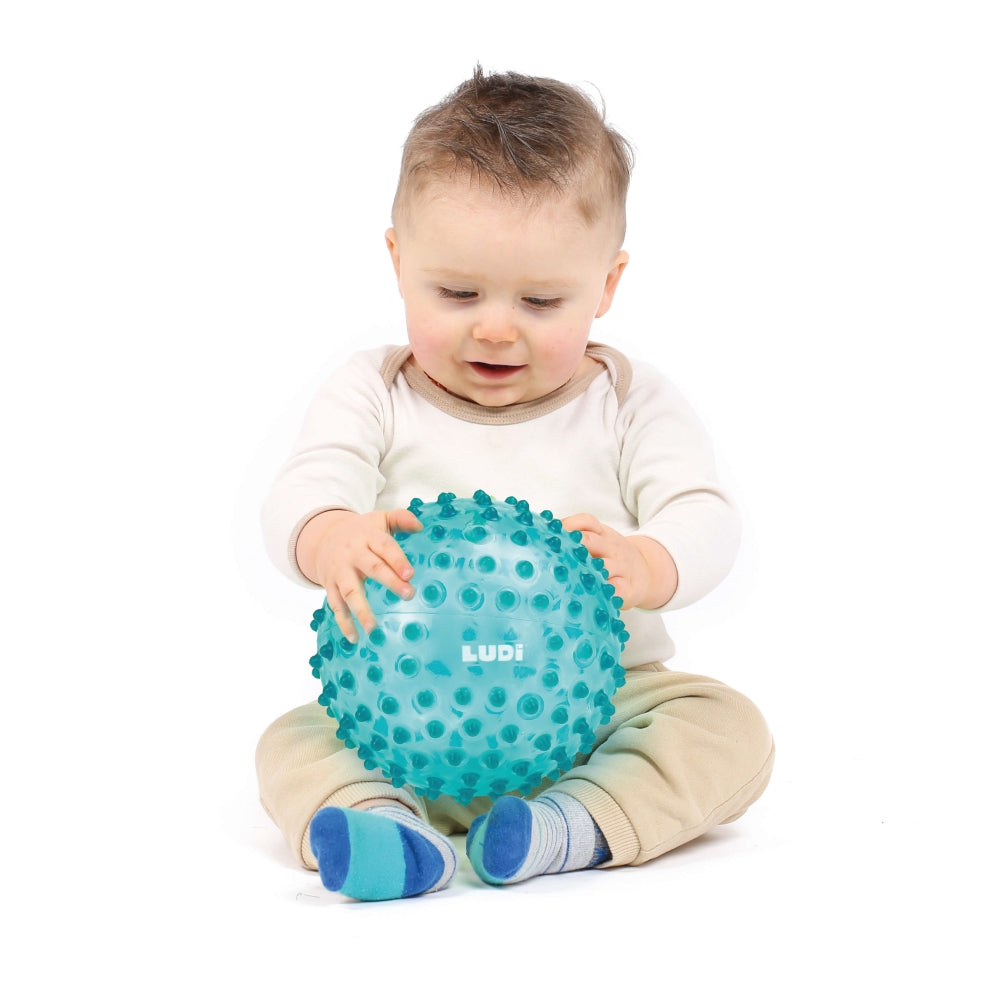 LUDI zalias Sensorinis kamuolys mankstai ir lavinimui 20 cm kamuolys masazui kid playing
