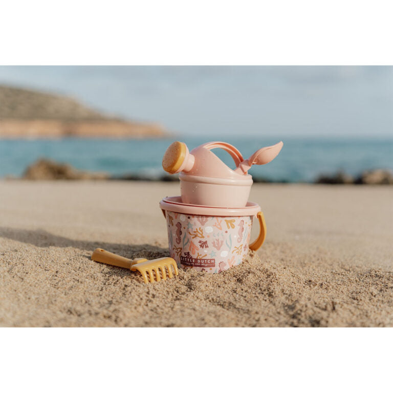 Little Dutch Papludimio zaislai Ocean Dreams Pink 5 vnt rinkinys lauko zaislai vaikams beach foto