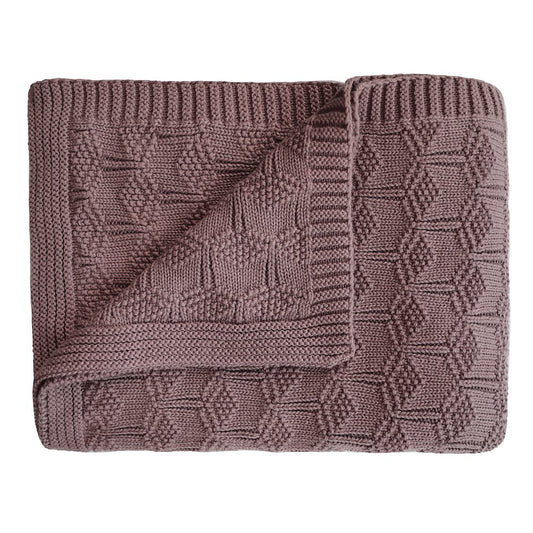 Mushie megztas pledukas kudikiui Honeycomb Desert Rose