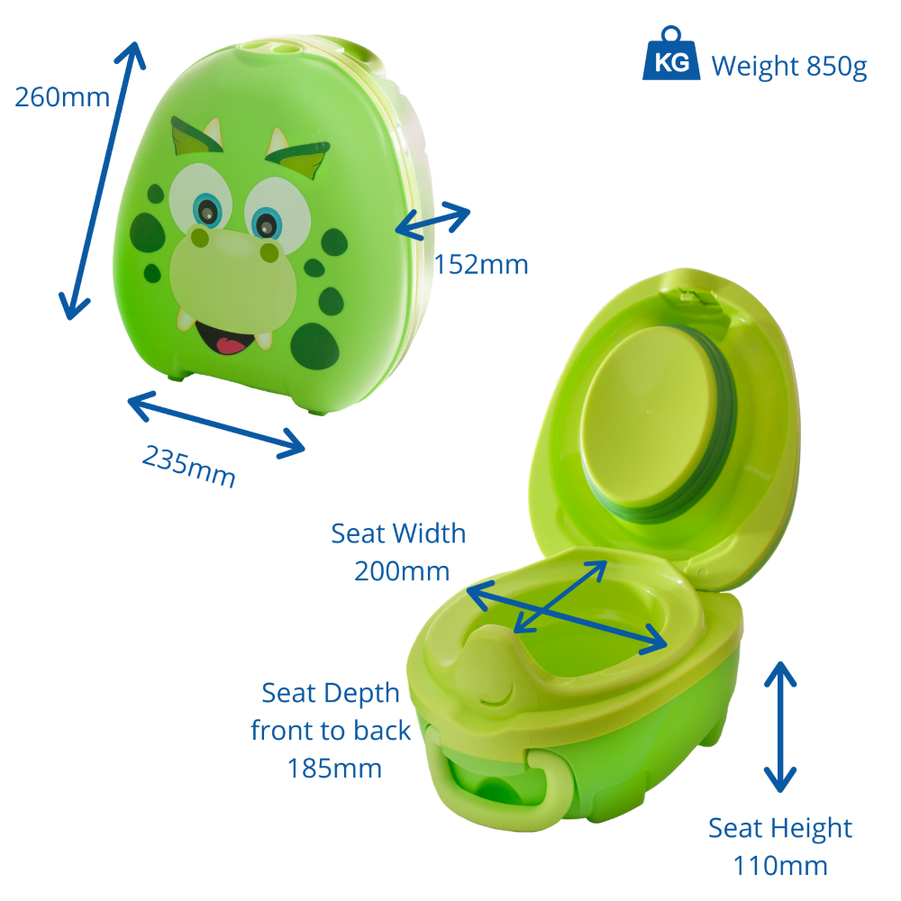 My Carry Potty Dinozauras kelioninis naktipuodis vaikams specifikacija