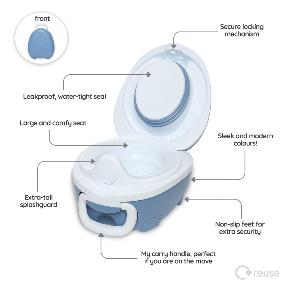 My Carry Potty Melynas pastelinis kelioninis naktipuodis nesiojamas naktipuodis vaikams specification