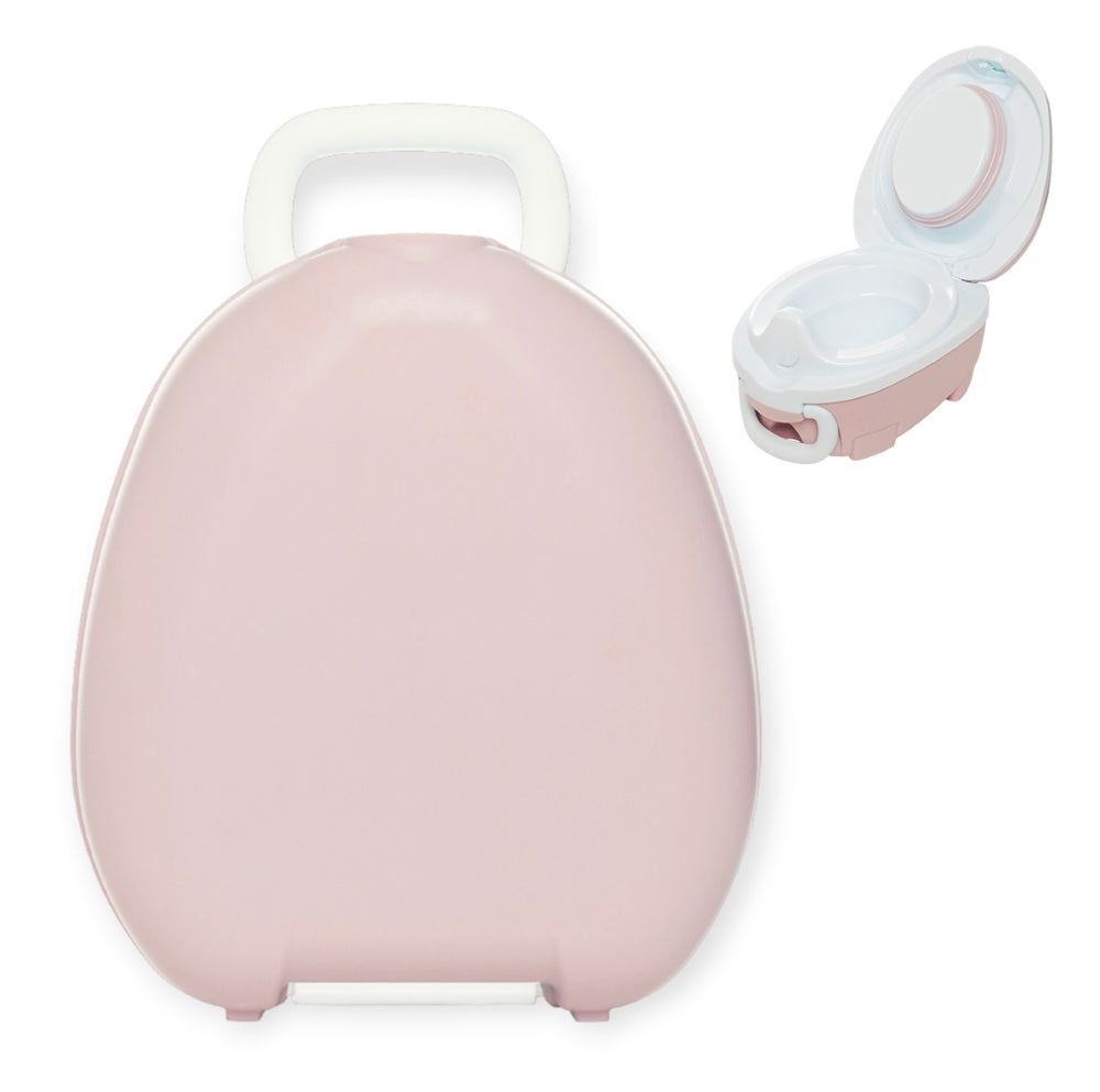 My Carry Potty svelniai rausvas kelioninis naktipuodis nesiojamas naktipuodis vaikams closeup