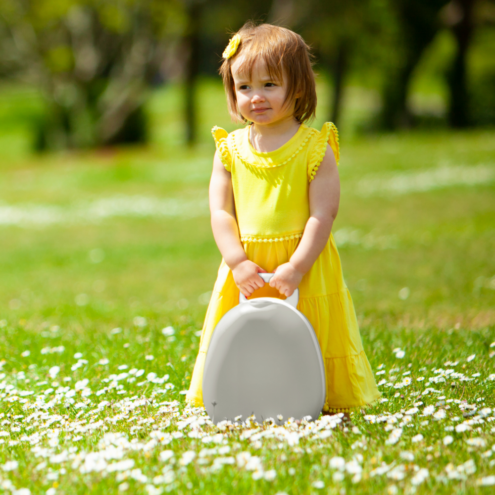 My Carry Potty sviesiai pilkas kelioninis naktipuodis nesiojamas naktipuodis vaikams kid outside