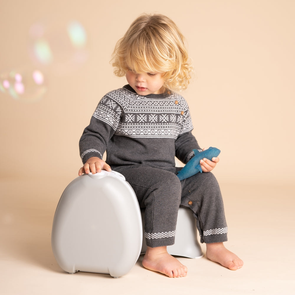 My Carry Potty sviesiai pilkas kelioninis naktipuodis nesiojamas naktipuodis vaikams kid sitting