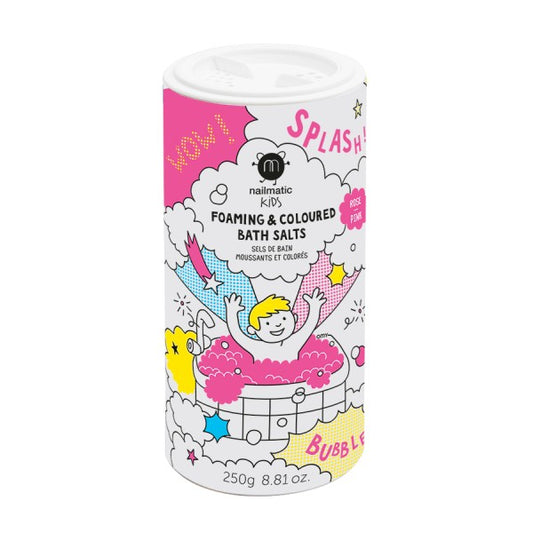 Nailmatic Kids Pink putojanti vonios druska higienos priemones vaikams