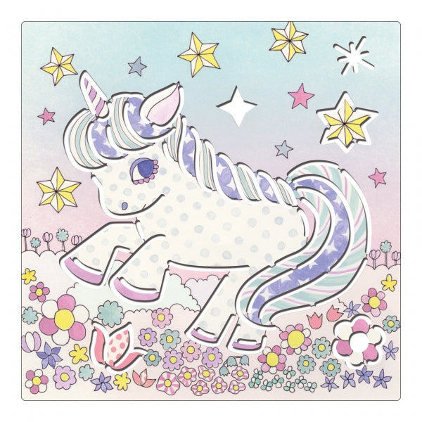 Piesimo trafaretai Djeco Vienaragis Rankdarbiai vaikams unicorn