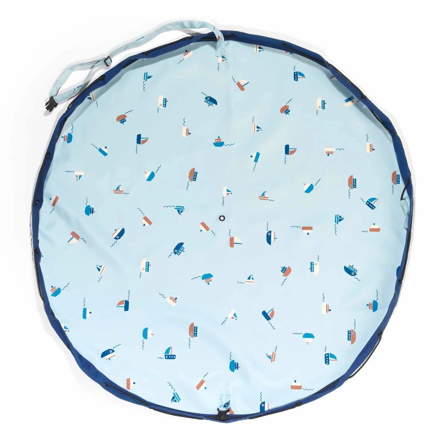 Play&Go Boats dvipusis lauko lavinamasis kilimelis ir zaislu krepsys zaidimu kilimelis