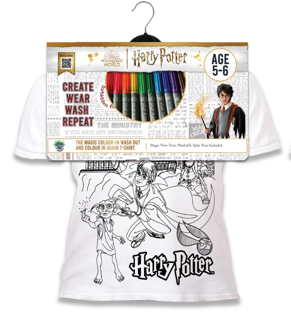 Splat Planet marskineliai su flomasteriais Harry Potter set