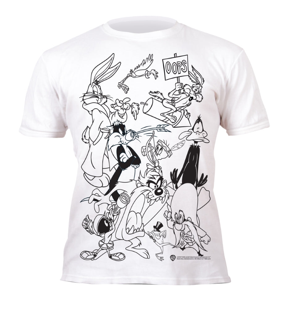 Splat Planet marskineliai su flomasteriais Looney Tunes closeup