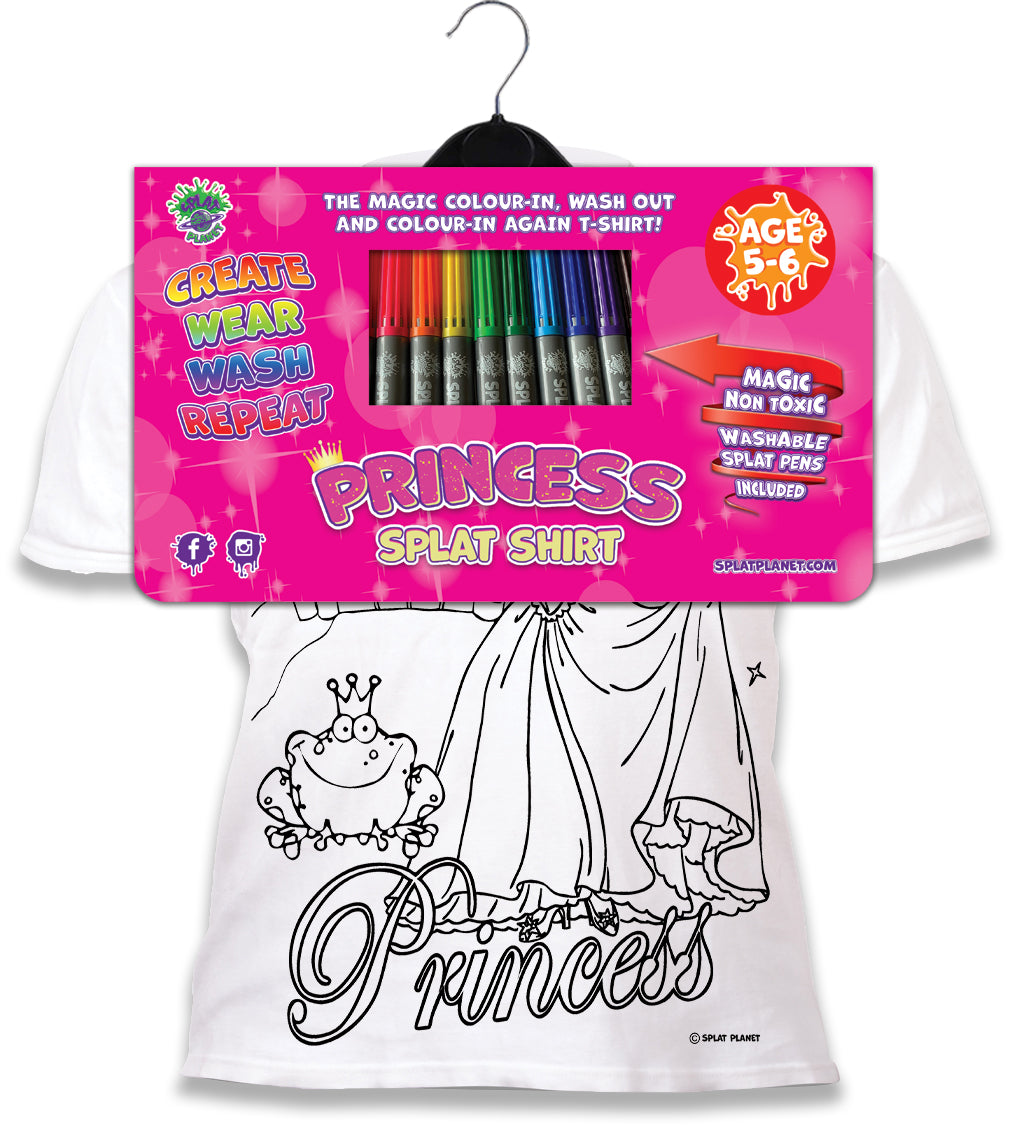 Splat Planet marskineliai su flomasteriais Princeses set