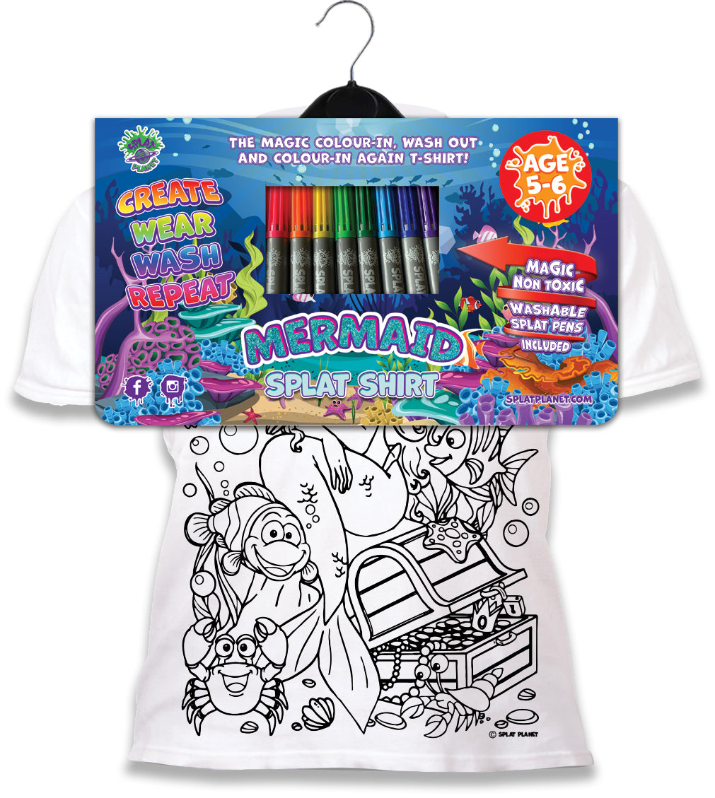 Splat Planet marskineliai su flomasteriais Undinele set