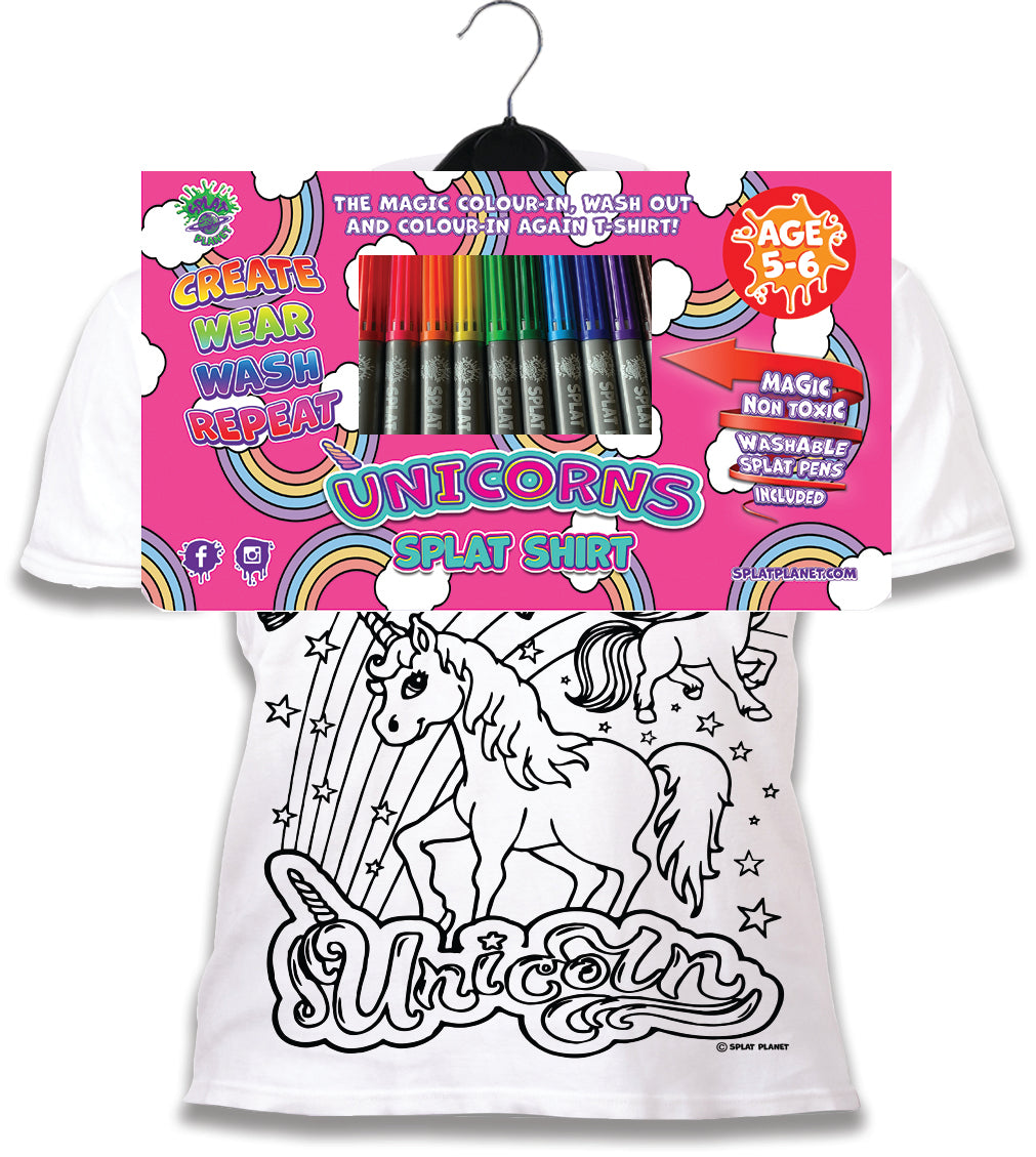 Splat Planet marskineliai su flomasteriais Vienaragiai set