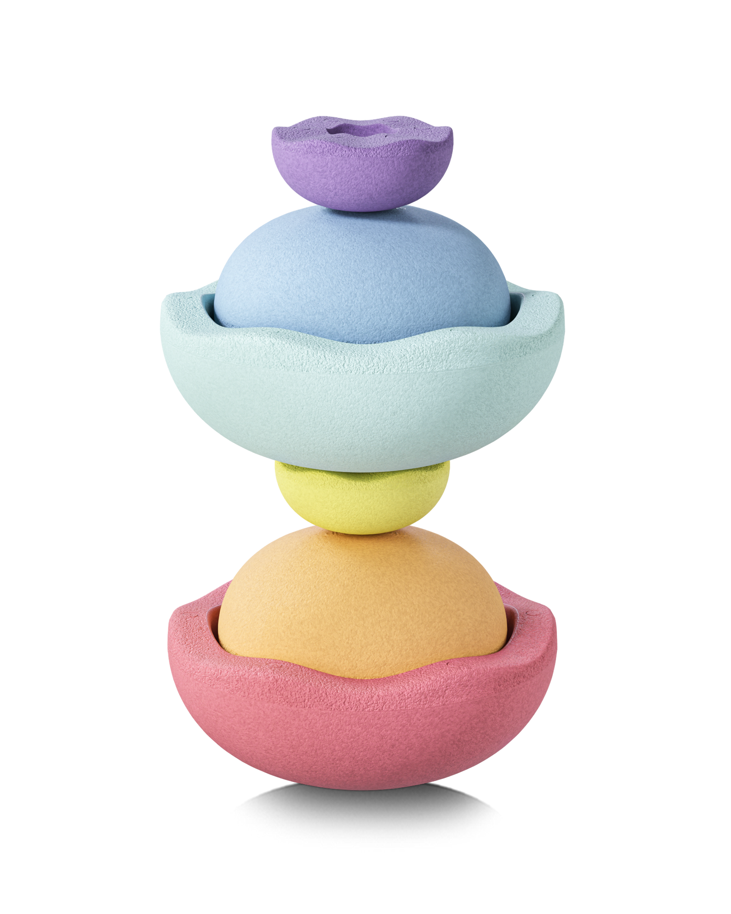 Stapelstein Inside Rainbow pastel stacked on each other