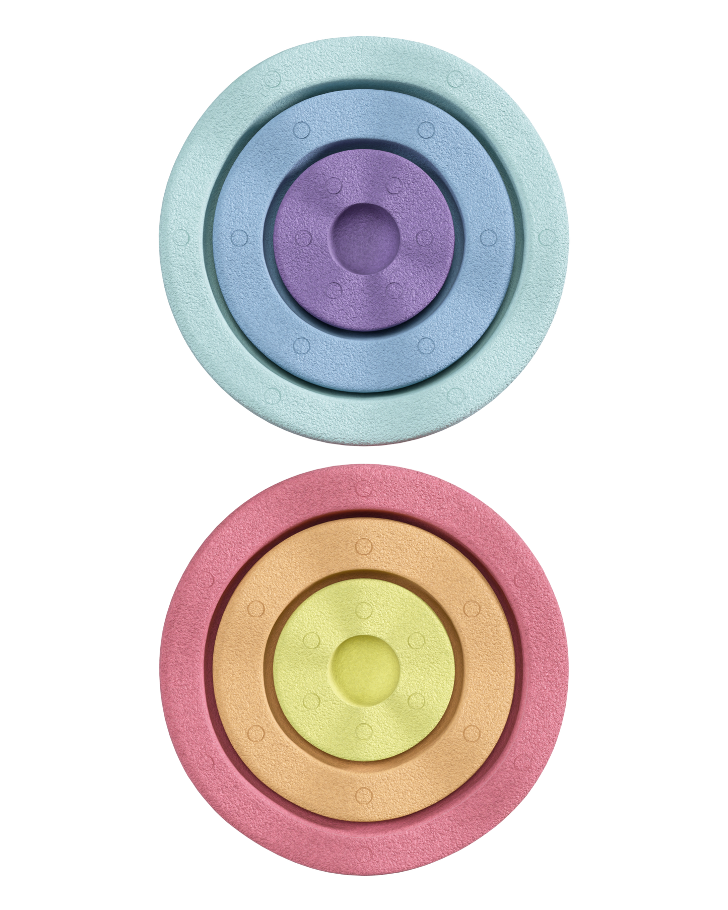 Stapelstein Inside Rainbow pastel stacked inside each other
