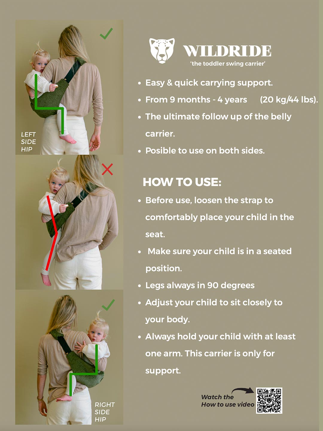 Wildride Beige ergonomiska nesiokle kudikiui Nesiokles instructions