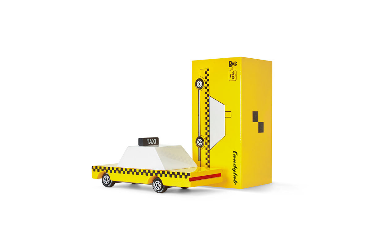 CandyLab Mini Taxi automobilis mediniai zaisai interaktyvus zaislai