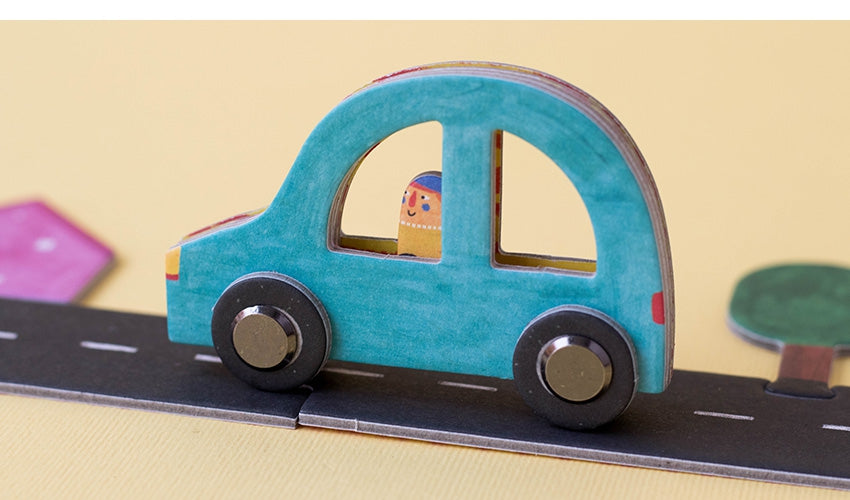 Londji Keliai Stalo zaidimai vaikams Lavinamieji zaidimai blue car closeup stalo zaidimas