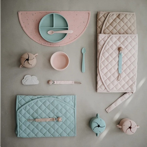 Mushie Vystymo kilimelis Blush mushie set