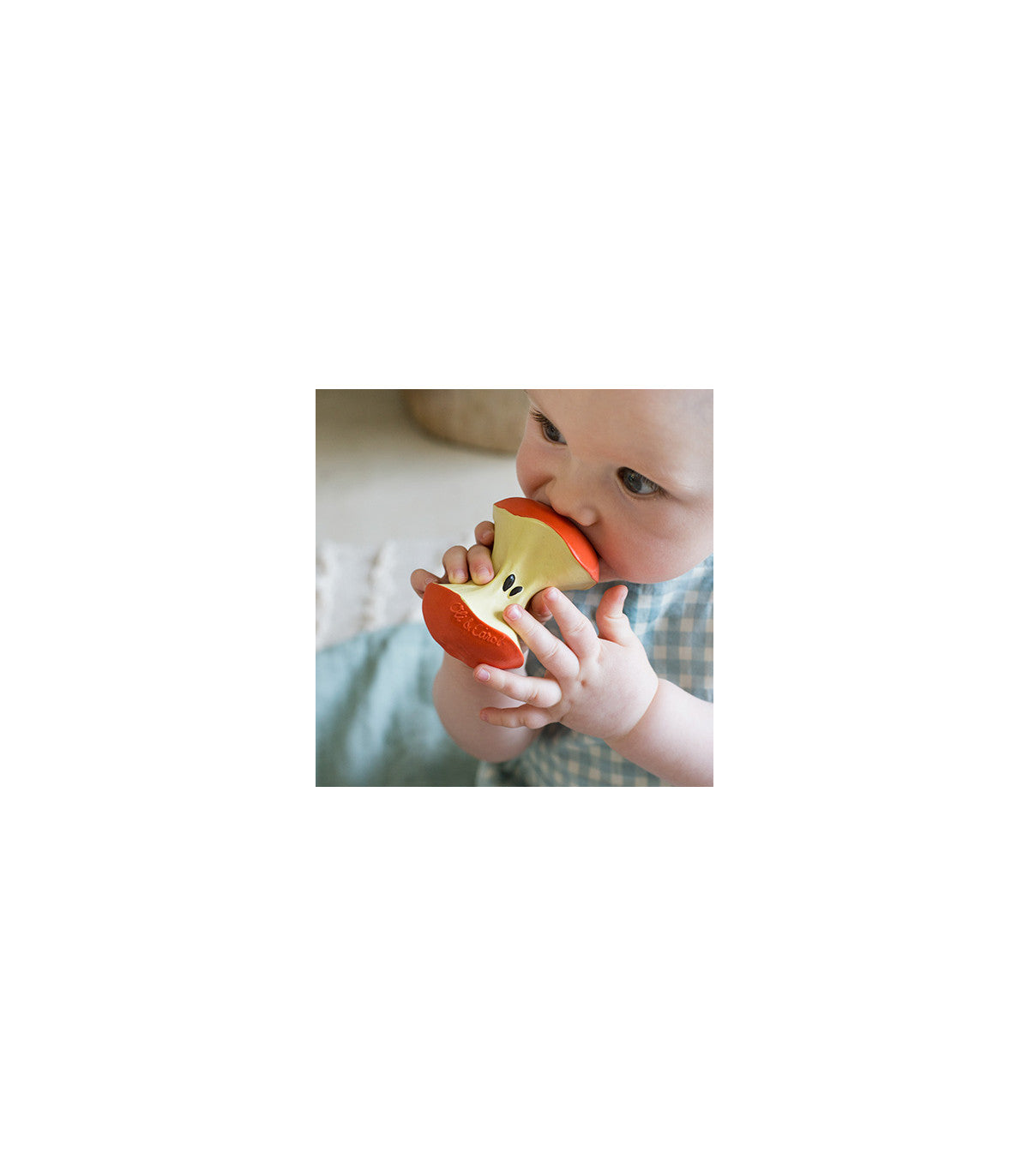 Oli&Carol Naturalus kramtukas Pepa The apple Obuolio grauztukas Baby Eating