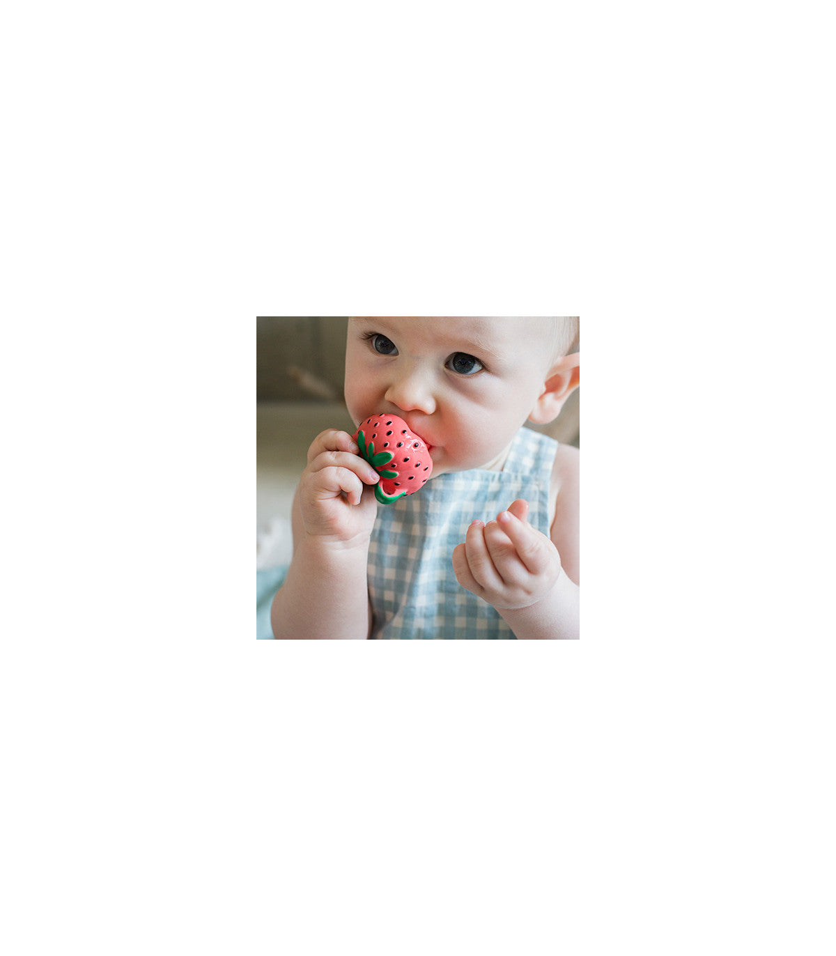 Oli&Carol Naturalus kramtukas Sweetie the strawberry Braske Baby