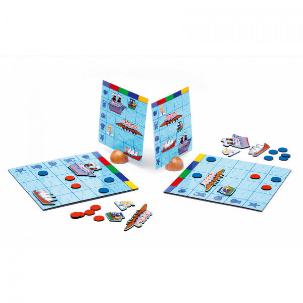 Stalo zaidimas Magnetine delione Laivu musis Djeco Naviplouf Set