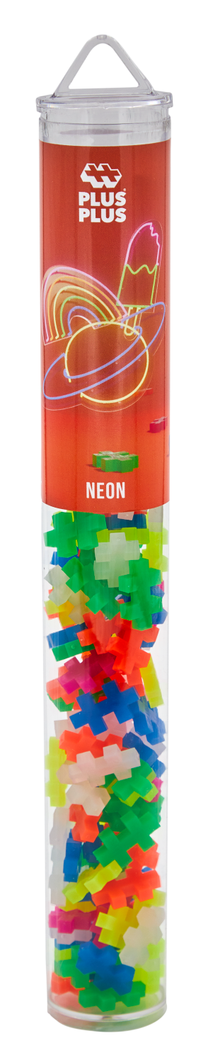 Plus Plus konstruktorius, Mini neoninių spalvų, 100 det.