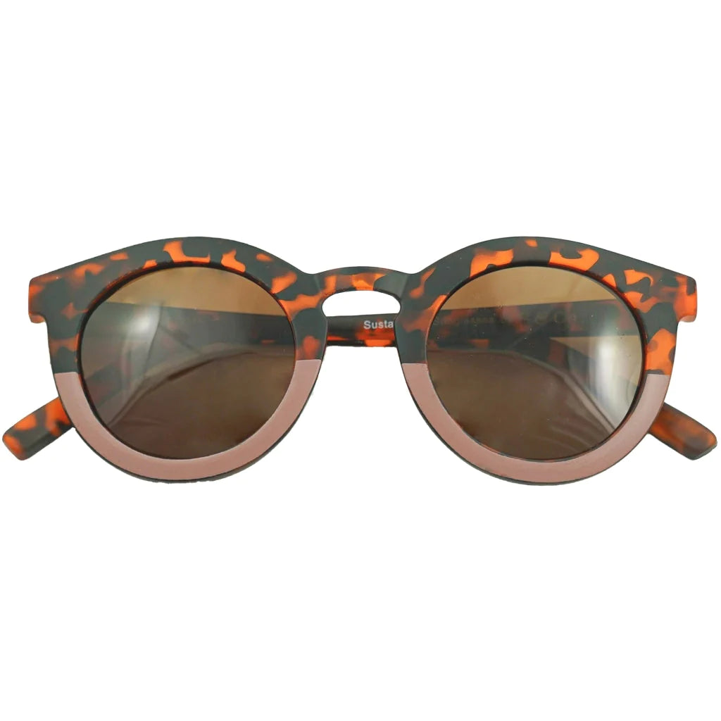 Grech&Co vaikiški akiniai nuo saulės Tortoise Burlwood Mini