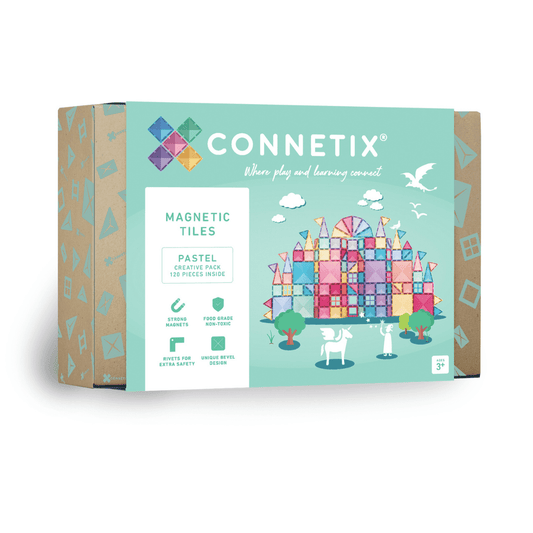 Connetix 120 daliu magnetinis konstruktorius - Pastel creative pack Lavinamieji Zaislai