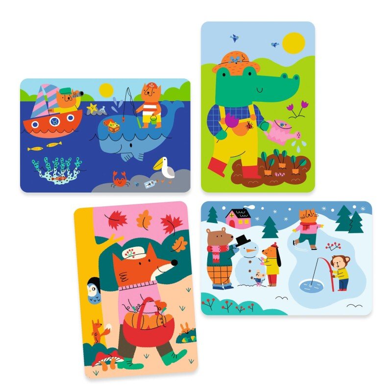 Djeco piesimas ziema pavasaris vasara ruduo