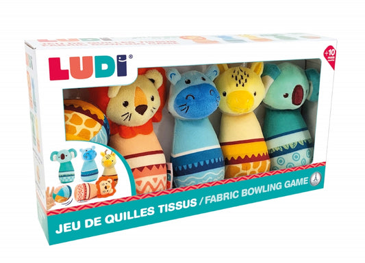 LUDI Medziaginis boulingas Gyvunai - zaislas smulkiajai motorikai lavinti packed lavinamieji zaislai