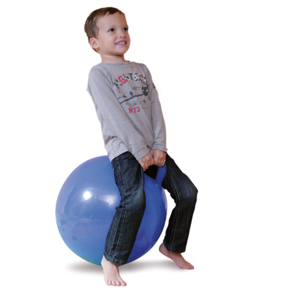 LUDI Melynas sokinejimo kamuolys sokliukas 45 cm kid playing inside