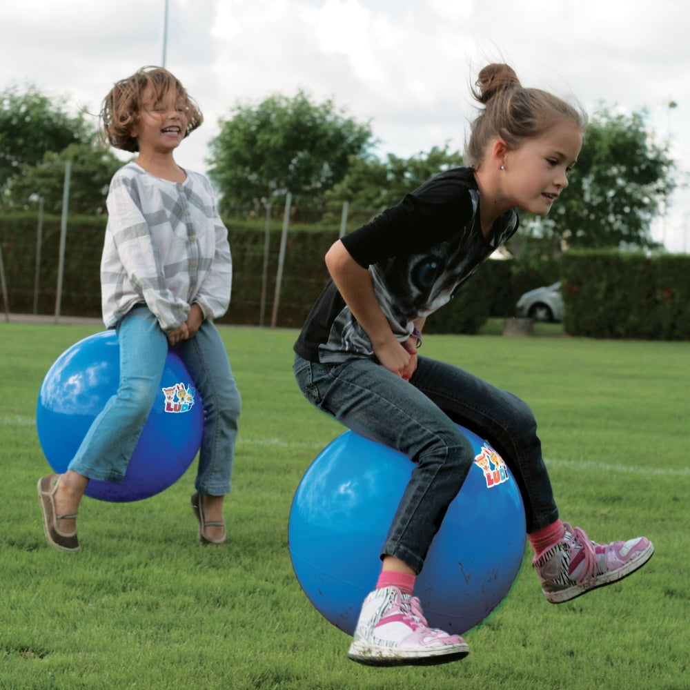 LUDI Melynas sokinejimo kamuolys sokliukas 45 cm kids playing outside