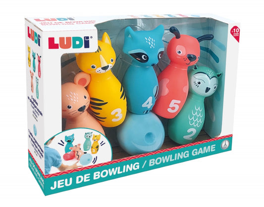 LUDI Misko gyvunai boulingo zaidimas - zaislas smulkiajai motorikai lavinti packed lavinamieji zaislai