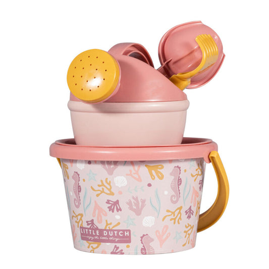 Little Dutch Papludimio zaislai Ocean Dreams Pink 5 vnt rinkinys lauko zaislai vaikams