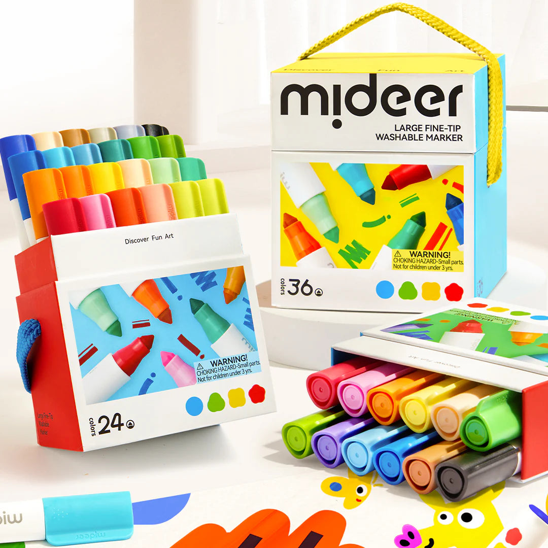 Mideer nuplaunami markeriai flomasteriai piesimo reikmenys packing